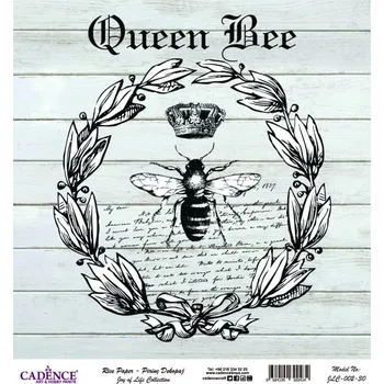 Umělecký papír Cadence Rýžový papír Cadence, 30x30 cm - Včelí královna