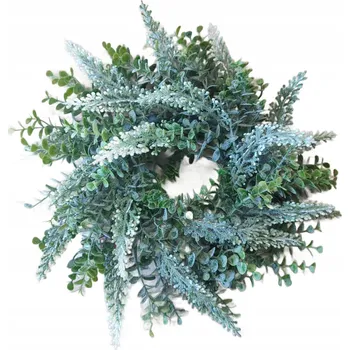 Věnec DEKORATIVNÍ VĚNEC S BÍLÝMI PUČENY 28 cm