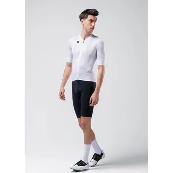 cyklistický dres GOBIK Cyklistický dres s krátkým rukávem - CARRERA 2.0 - bílá XL