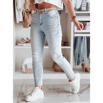 Dámské džíny mom fit DEMILOVE UY2502 Barva: Nebeská, Velikost: L