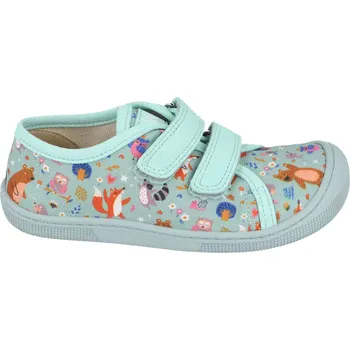 Dívčí tenisky Barefoot plátěné tenisky Koel - Dud bear mint 33