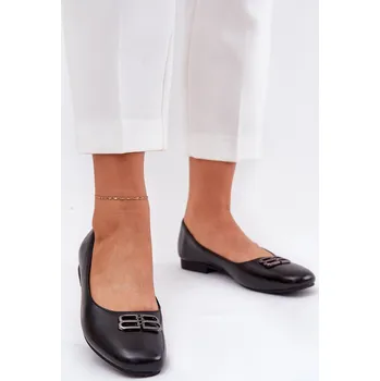 Dámské lodičky Elegantní Dámské Baletky S Dekorací Vinceza 62206 Barva: Černá, Velikost: 39