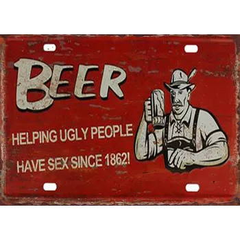 Plechová cedule Plechová retro cedule | pivní tabulka - 5 , 20x30 cm