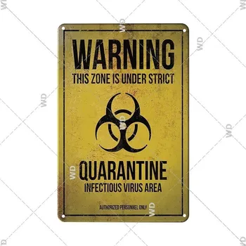 Plechová cedule Retro plechová cedule výstražná | dekorace na zeď - 24 , 20x30 cm