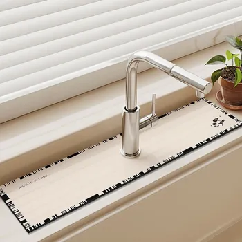 Protiskluzová podložka Kuchyňská savá podložka pod baterii | Odkapávací podložka, Protiskluzová podložka - 24 , 10x40 cm