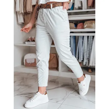 Dámské kalhoty Dámské kalhoty DSTREET MADELINA SVĚTLE ŠEDÁ M