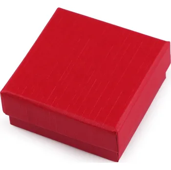 Krabička na šperky 7x7 cm, barva 2 červená mat