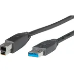 11.02.8871 USB 3.0 SuperSpeed kabel USB3.0 A(M) - USB3.0 B(M), 3m, černý