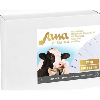 Filtr mléčný rukáv Sana Premium, 620 x 78 mm, 120 gr, 100 ks