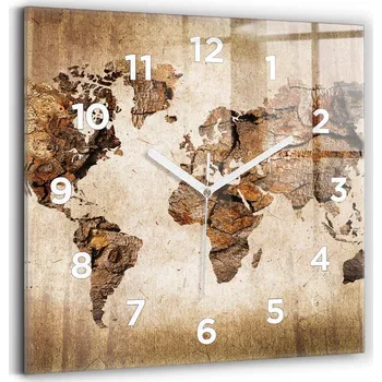 Hodiny Nástěnné hodiny Wallfluent, odstíny hnědé, 30 cm