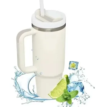 Termoska Nerezový termo hrnek s brčkem 1200ml | termoska na kávu - 02