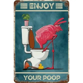 Plechová cedule Retro plechová cedule koupelna vtipná dekorace | retro plakát - 14 , 20x30 cm