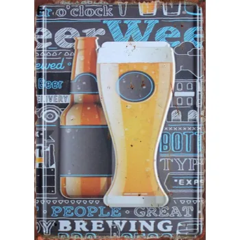 Plechová cedule Plechová retro cedule | pivní tabulka - 21 , 20x30 cm