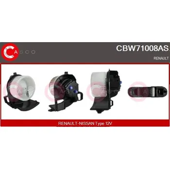 Ventilátor topení a klimatizace vnitřní ventilátor CASCO CBW71008AS