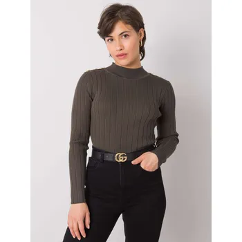 Dámský svetr Khaki dámský přiléhavý svetr EM-SW-MCY02213.91-khaki Velikost: ONE SIZE