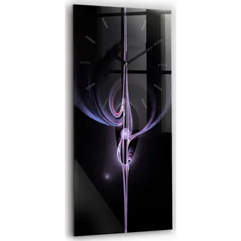 Hodiny Velké Nástěnné Hodiny Skleněné Tiché Bez Hlučné Fialová abstrakce