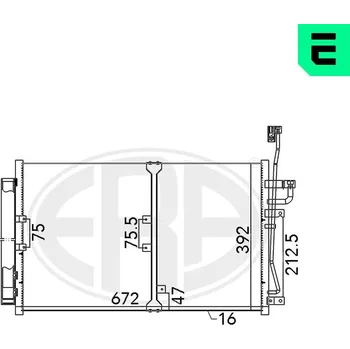 Klimatizace automobilu Kondenzátor, klimatizace ERA 667140