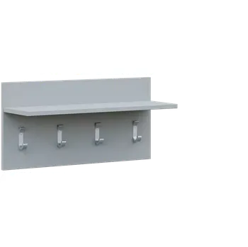 Věšák VN - 07 stěna věšáková 700x350 mm, 4-háček Laura, šedá