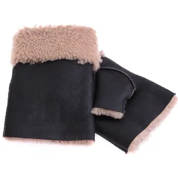 Rukavice Splus Dámské kožešinové bezprsté rukavice JAPAN PAJ16 černý napalan