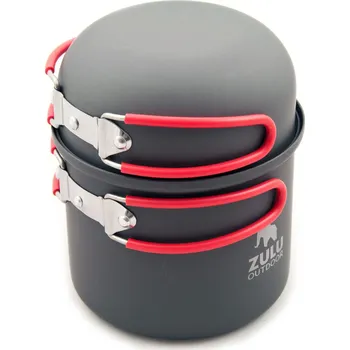 Hrnec Outdoorové nádobí Zulu Ikati Barva: šedá/červená