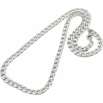 Řetízek Řetízek Curb styl nerezová ocel barva stříbra 58 cm cca 58 cm
