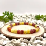 Certom Minerální náramek ze žlutého a červeného matného achátu 0216