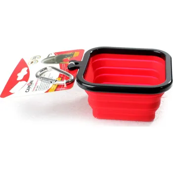 Miska pro psa CAMON Silikonová skládací miska 350 ml Barva: červená