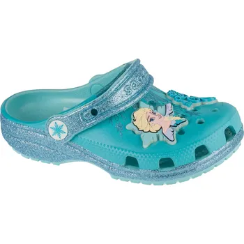 Dívčí sandály Tyrkysové dívčí nazouváky Crocs Classic Frozen Elsa Clog Kids 210235-90H Velikost: 32/33