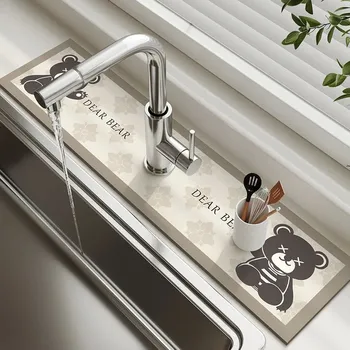 Protiskluzová podložka Kuchyňská savá podložka pod baterii | Odkapávací podložka, Protiskluzová podložka - 22 , 14x40 cm