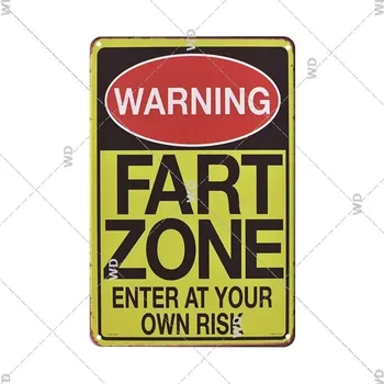 Plechová cedule Retro plechová cedule výstražná | dekorace na zeď - 27 , 20 x 14 cm