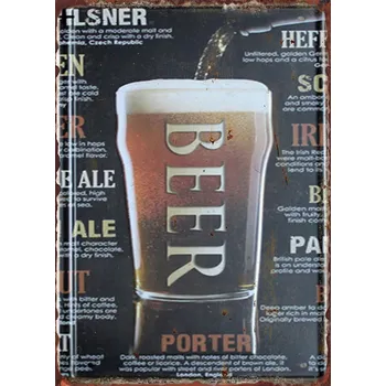 Plechová cedule Plechová retro cedule | pivní tabulka - 22 , 20x30 cm