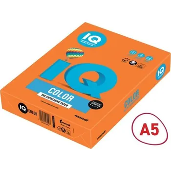 Barevný papír Bar.papír IQ Color A5-OR43,oranžový,80 g/m2,500l.