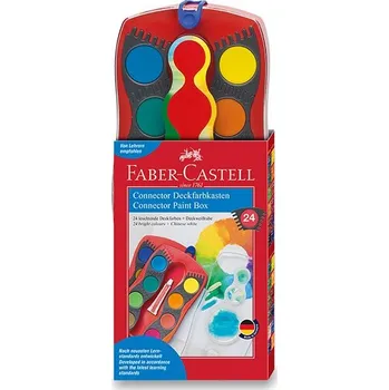 Vodová barva Vodové barvy Faber-Castell Connector - 24 barev, průměr 30 mm
