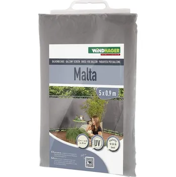 zahradní zástěna Windhager Balkónová zástěna Malta, 0,9 × 5 m, šedá 06797