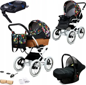 Kočárek BabyLux Dětský kočárek 4v1 Classic (hluboký, sportovní, autosedačka)