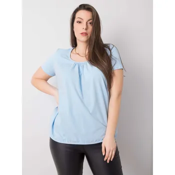 Dámské tričko Světle modré dámské tričko s krátkým rukávem RV-TS-6320.85P-blue Velikost: 3XL