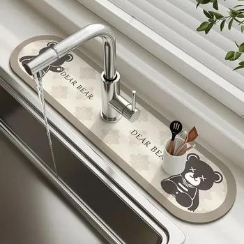 Protiskluzová podložka Kuchyňská savá podložka pod baterii | Odkapávací podložka, Protiskluzová podložka - 21 , 10x40 cm