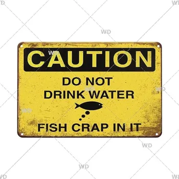 Plechová cedule Retro plechová cedule výstražná | dekorace na zeď - 18 , 20 x 14 cm