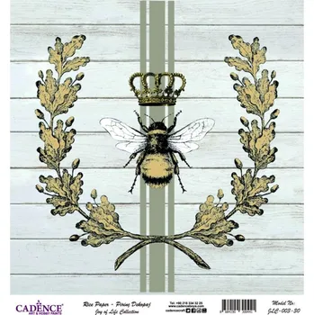 Umělecký papír Cadence Rýžový papír Cadence, 30x30 cm - Čmeláčí královna