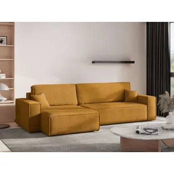 Sedací souprava Rozkládací sedací souprava do L Karl XL - Oranžová 42