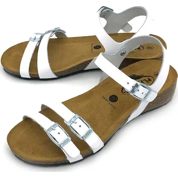 Dámské sandále Dámské kožené sandálky VAQUETILLA ROJO 775920 Plakton bílá Barva: blanco, Velikost: 39