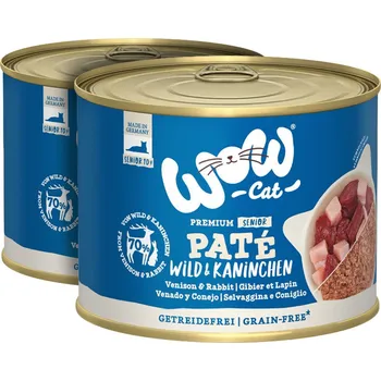 Krmivo pro kočku WOW Cat konzerva Paté Zvěřina s králíkem Senior 2x 200g