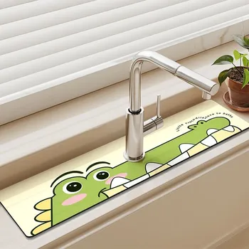 Protiskluzová podložka Kuchyňská savá podložka pod baterii | Odkapávací podložka, Protiskluzová podložka - 5 , 14x40 cm