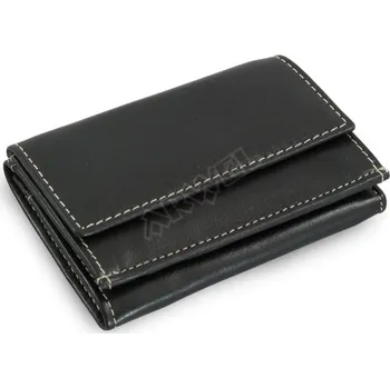 Deštník Arwel 511-4392A kožená mini peněženka černá