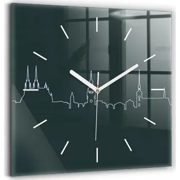 Hodiny Nástěnné hodiny Wallfluent bílé 30 cm