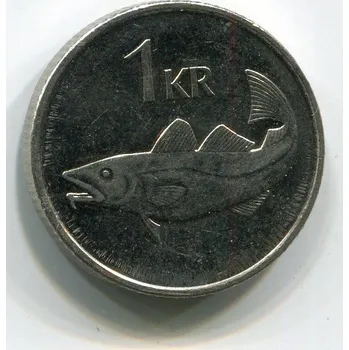 ISLAND. 1 króna 1996.