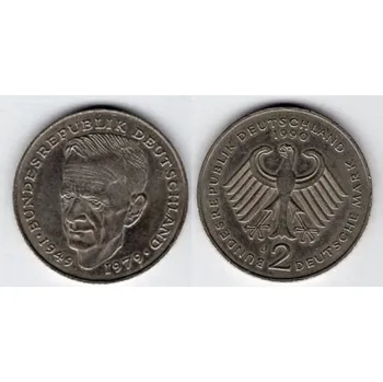 NĚMECKO. 2 Mark 1990/J. Dr. Kurt Schumacher . KM-149.