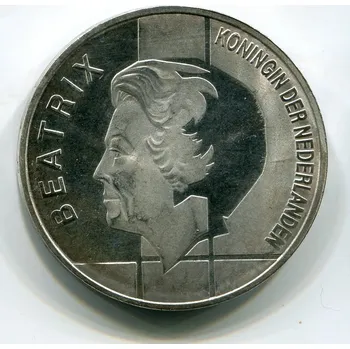 NIZOZEMÍ. 10 gulden 1994. Ag.