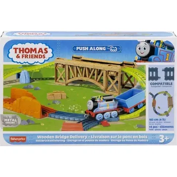 Vláček a vláčkodráha FISHER-PRICE TOMEK A PŘÁTELÉ - SADA KOLEJÍ PŘES MOST