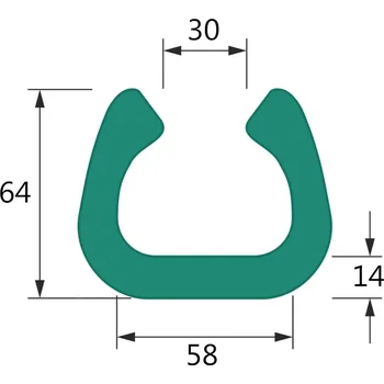 Obalový materiál 10 ks - Pěnový polyetylén Profil U FIX 60 (1ks=2bm)